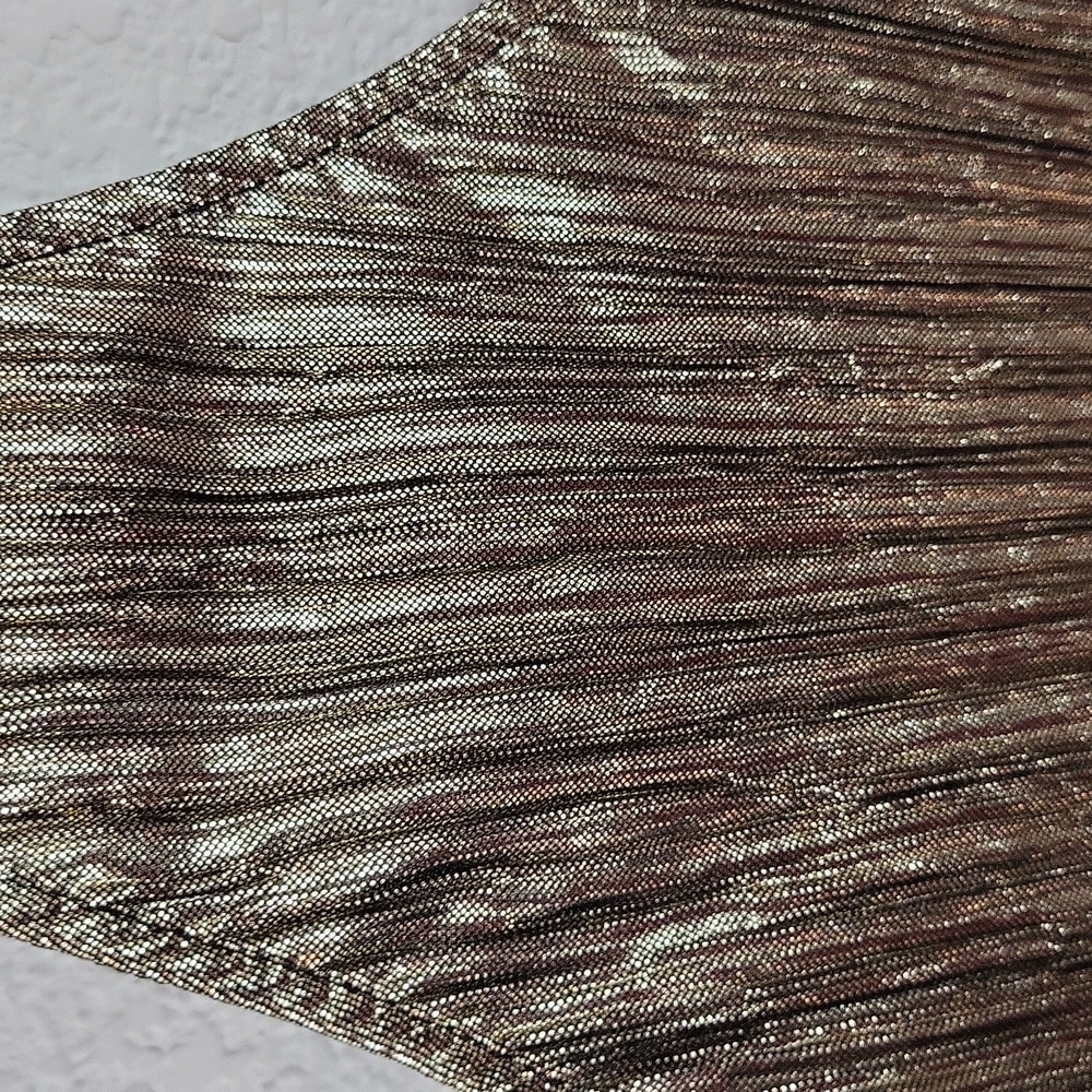 NWT Show Me Your Mumu Women's Friday Choker Dress Good as Gold Pleat Size M - Picture 5 of 10